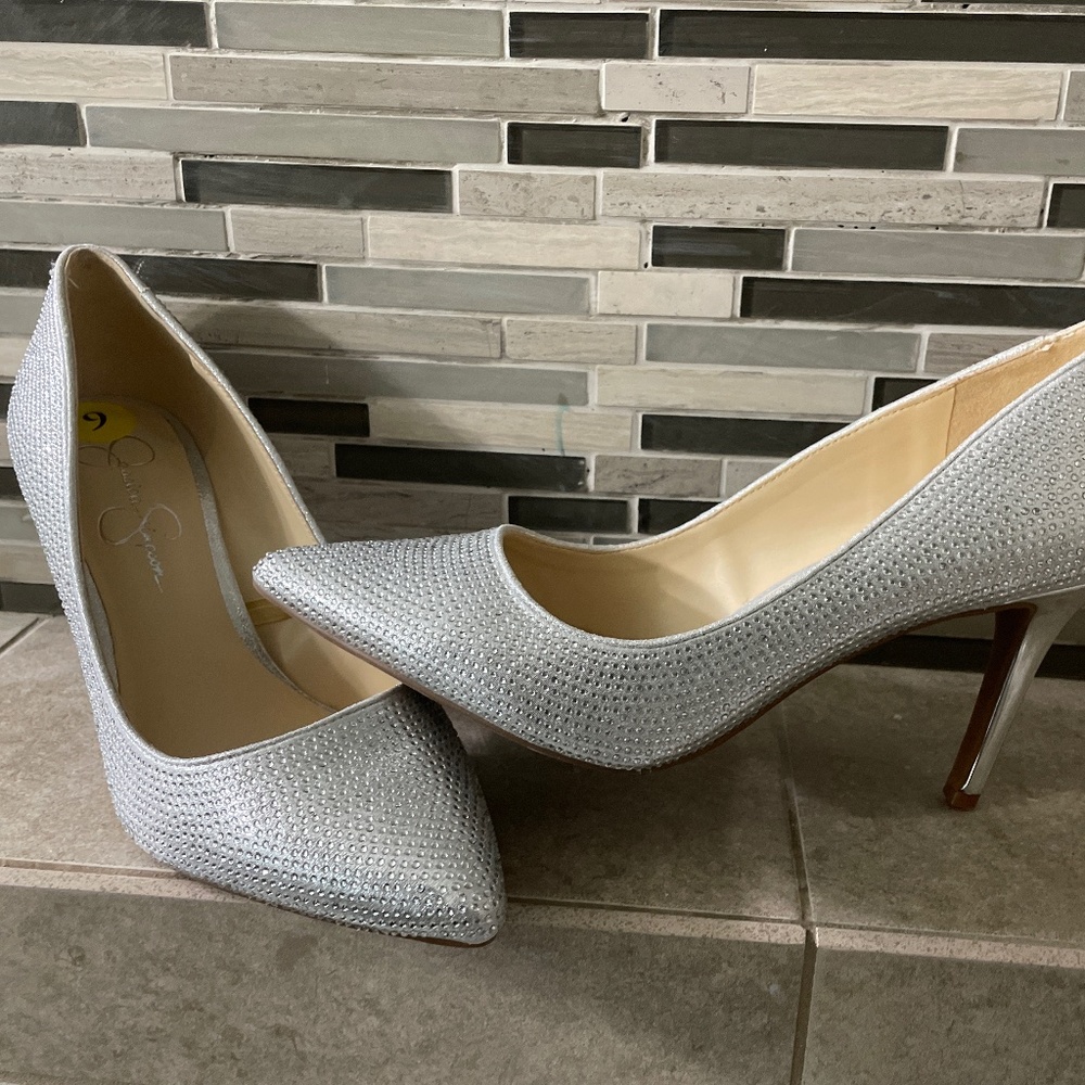 Jessica Simpson rhinestone heels (( hot sale ))